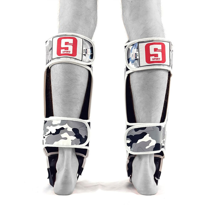 Sport Slim Camo Shinguards - Grey & White