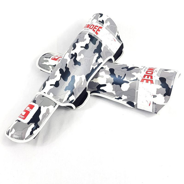 Sport Slim Camo Shinguards - Grey & White