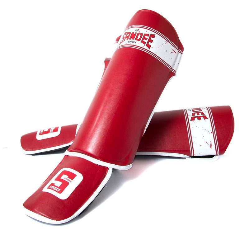 Sport Slim Shinguards - Red & White