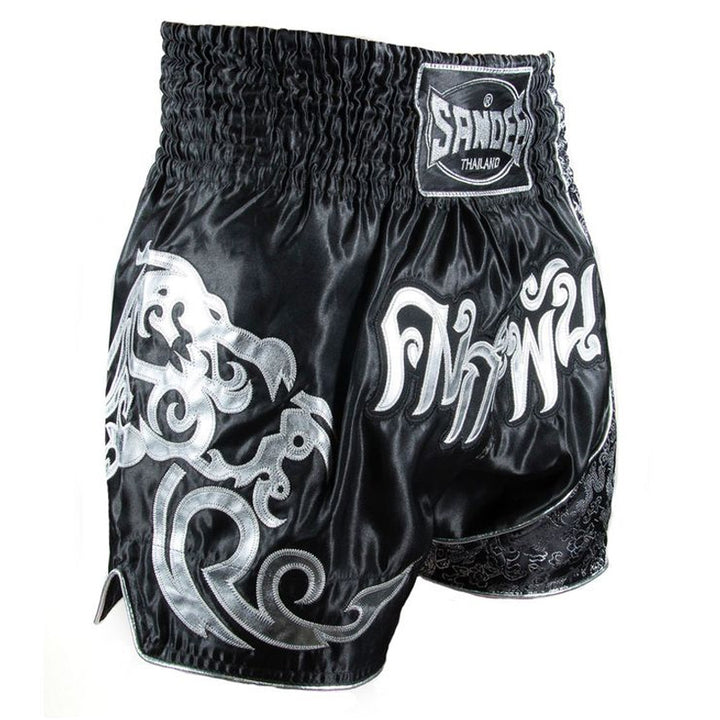 Thai Shorts - Unbreakable - Black/Silver