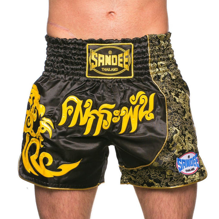 Thai Shorts - Unbreakable - Black/Yellow