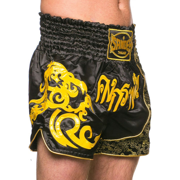 Thai Shorts - Unbreakable - Black/Yellow