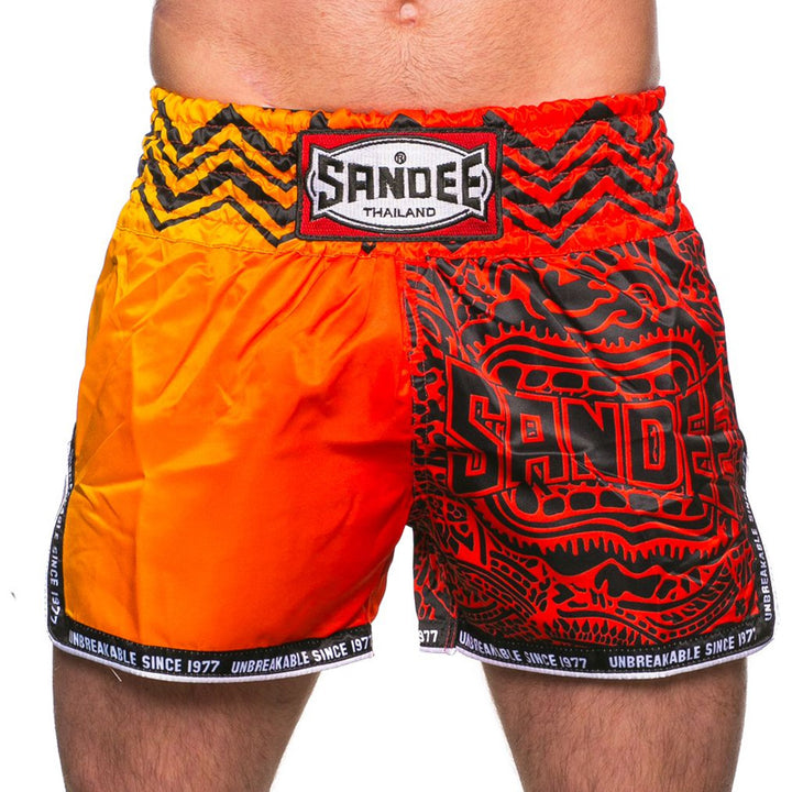 Thai Shorts - Warrior - Red / Orange