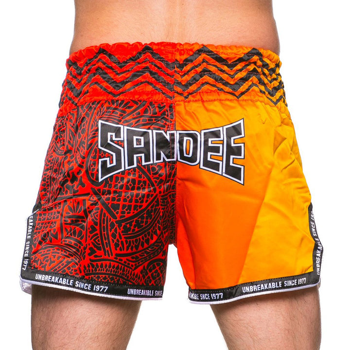 Thai Shorts - Warrior - Red / Orange